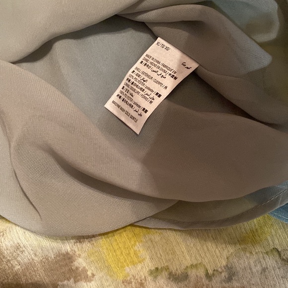 NWT XL bar lll “Sky Dream” pleated thin adjustable straps dress - Picture 4 of 8